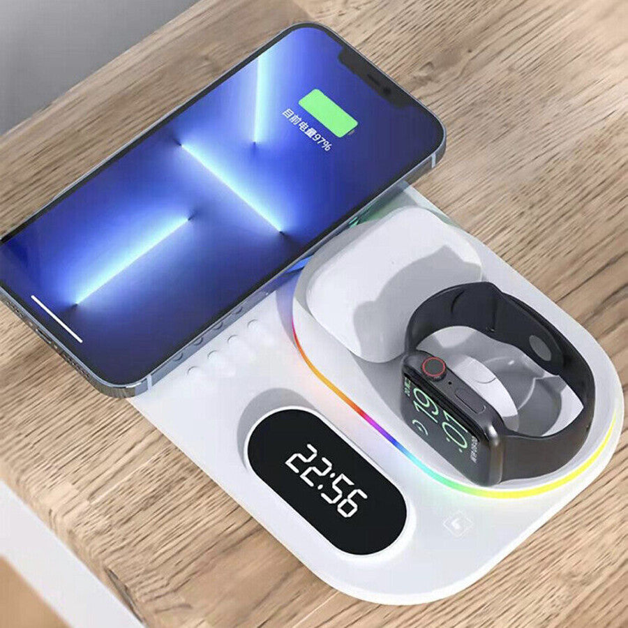 30W Wireless Fast Chargers Dock Charging Station 4 in 1 For Phone