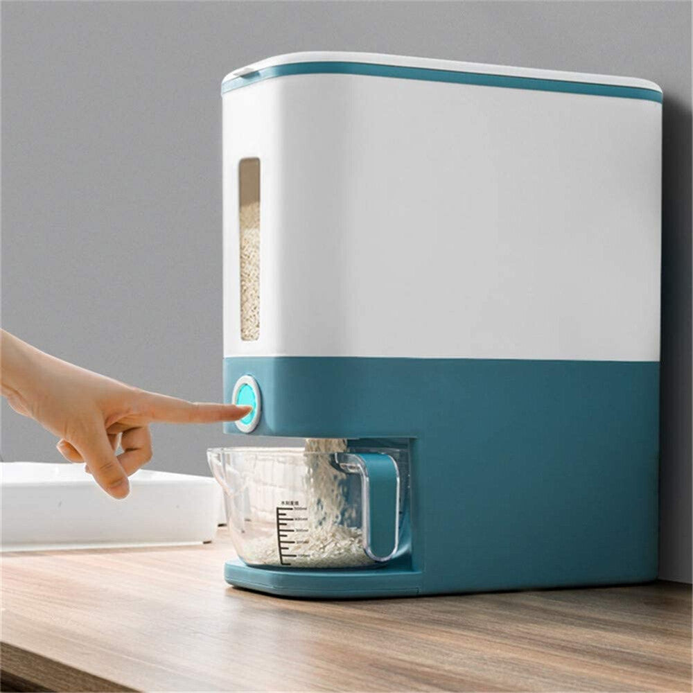 Auto Plastic Dry Food Storage Dispenser Container Airtight Cereal Rice Lid Box