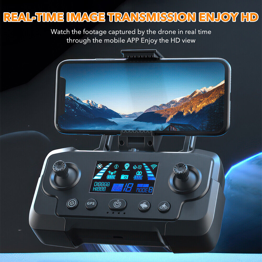 8K Wifi Brushless Drone with HD Triple Camera Foldable GPS 5G RC Quadcopter Toys
