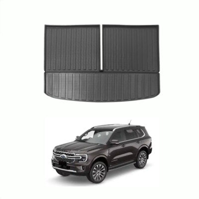 3D TPE Floor Mats Boot Liner Cargo Carpet For Ford Everest 2022-2025 7 Seater