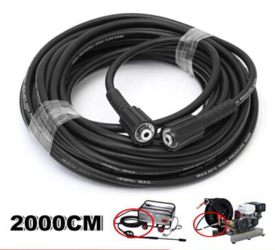 20M High Pressure Washer Hose 14mm Connect Water Cleaner Replacement Pipe M22
