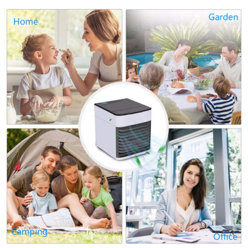 Portable Mini Air Cooler Fan Air Conditioner Cooling Fan Humidifier Desk USB Fan