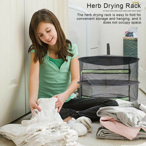 2-8 TIER DRYING NET LARGE SHELF HYDROPONIC HANGING GROW HERB PLANT DRY RACK