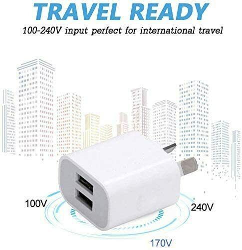 Universal Travel 5V 2A  Charger Dual USB AC Wall Home Power Adapter AU Plug Phone