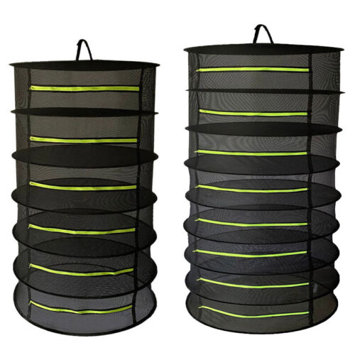 2-8 TIER DRYING NET LARGE SHELF HYDROPONIC HANGING GROW HERB PLANT DRY RACK