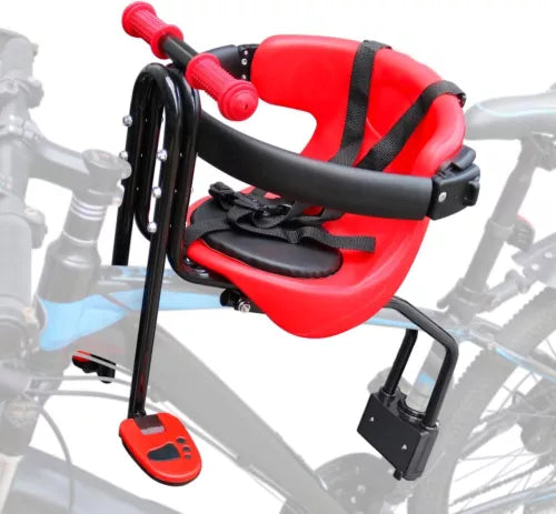Front Mounted Child Bike Seat with Handrail Kids Seat Bicycle Detachable Armrest