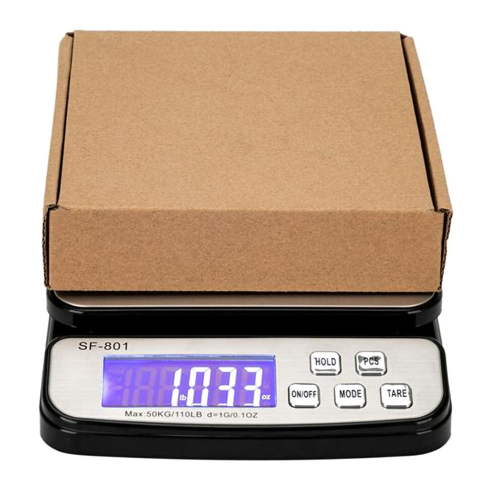 110 LBS x 1g Digital Portable Electronic Weighing Scale Postal Shipping Scale With AC Adapter For Kitchen, Home And Office