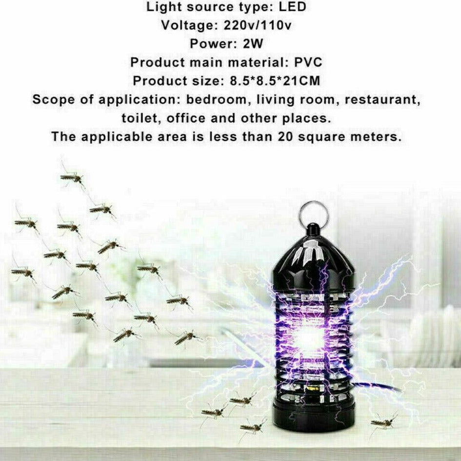 Electric Indoor/Outdoor Insect Killer Zapper Non-Radiation Fly Catcher Electric Mosquito Trap Bug Repellent UV Lamp Night Light Small And Safe Energy Efficient For Home, Bedroom, Garden, Kitchen, Eliminate Moths