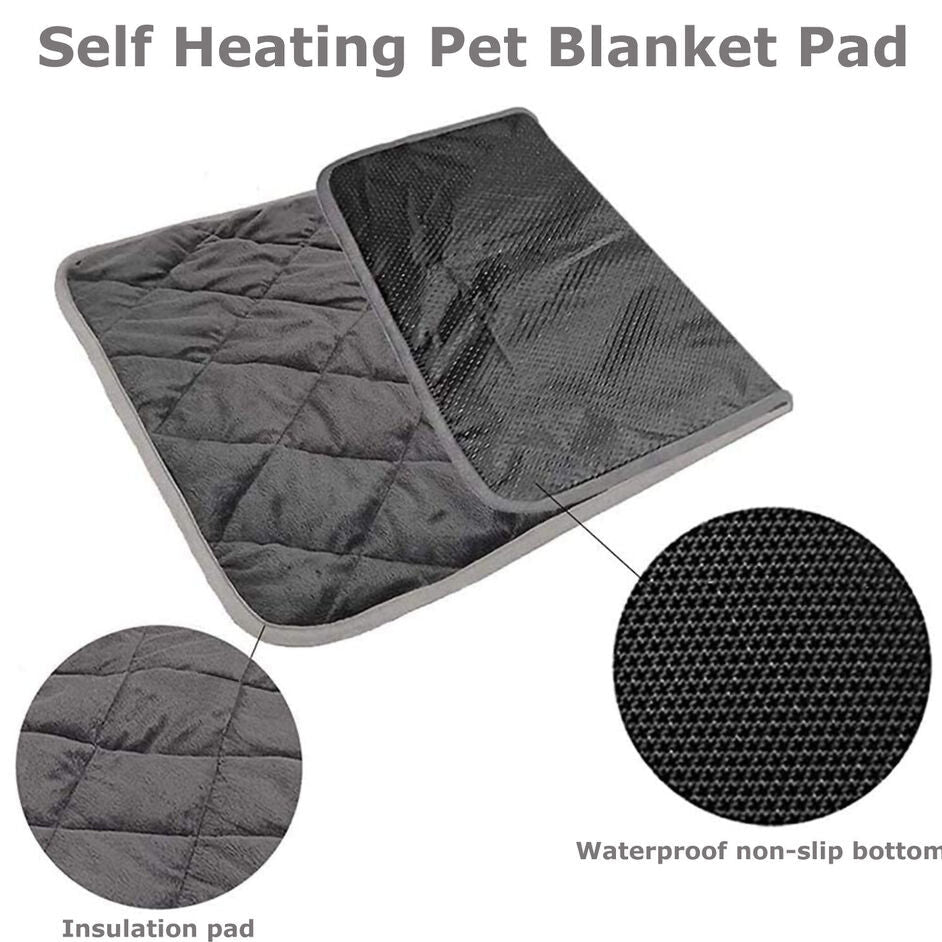 Pet Waterproof Thermal Soft Bed Floor Mat Blanket Self Warming Heating Hot Pad Pets Cat Dog Sofa Cushion House Non-Slip Rug For Indoor And Outdoor Use
