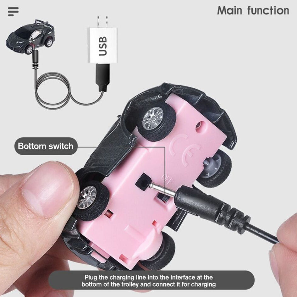Kids Mini Electric Watch Wrist Strap Wearable Remote Control Racing Car Toy 360 Degrees Rotation Anti-interference 2.4 GHz USB Charge, For Children Indoor & Outdoor Interactive Game Toy (Copy)