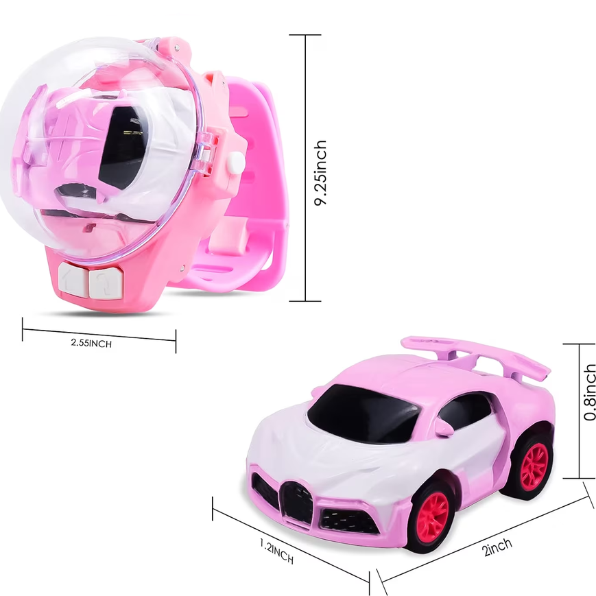 Kids Mini Electric Watch Wrist Strap Wearable Remote Control Racing Car Toy 360 Degrees Rotation Anti-interference 2.4 GHz USB Charge, For Children Indoor & Outdoor Interactive Game Toy (Copy)