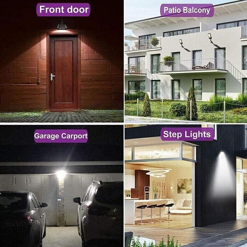 Outdoor 300W Wall LED Lights Waterproof Solar LED Lamp Security Lighting With Motion Sensor For Courtyard, Garden, Patio, Yard, Street, Basketball Court