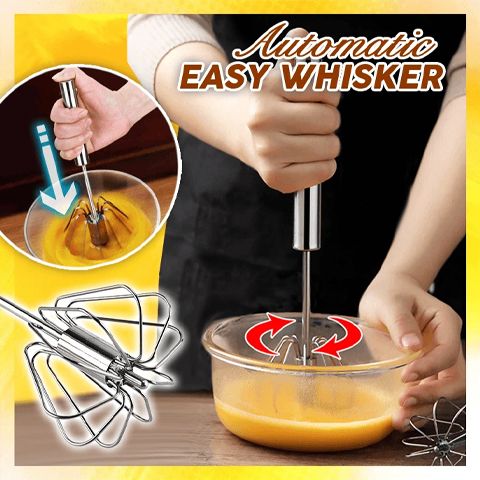 Semi-Automatic EGG Whisker Egg Beater Stainless Steel Manual Hand Mixer
