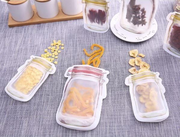 Mason Jar Zipper Bags