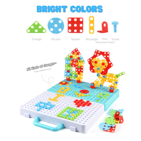 Drilling Screw 3D Creative Mosaic Puzzle Toys For Kids