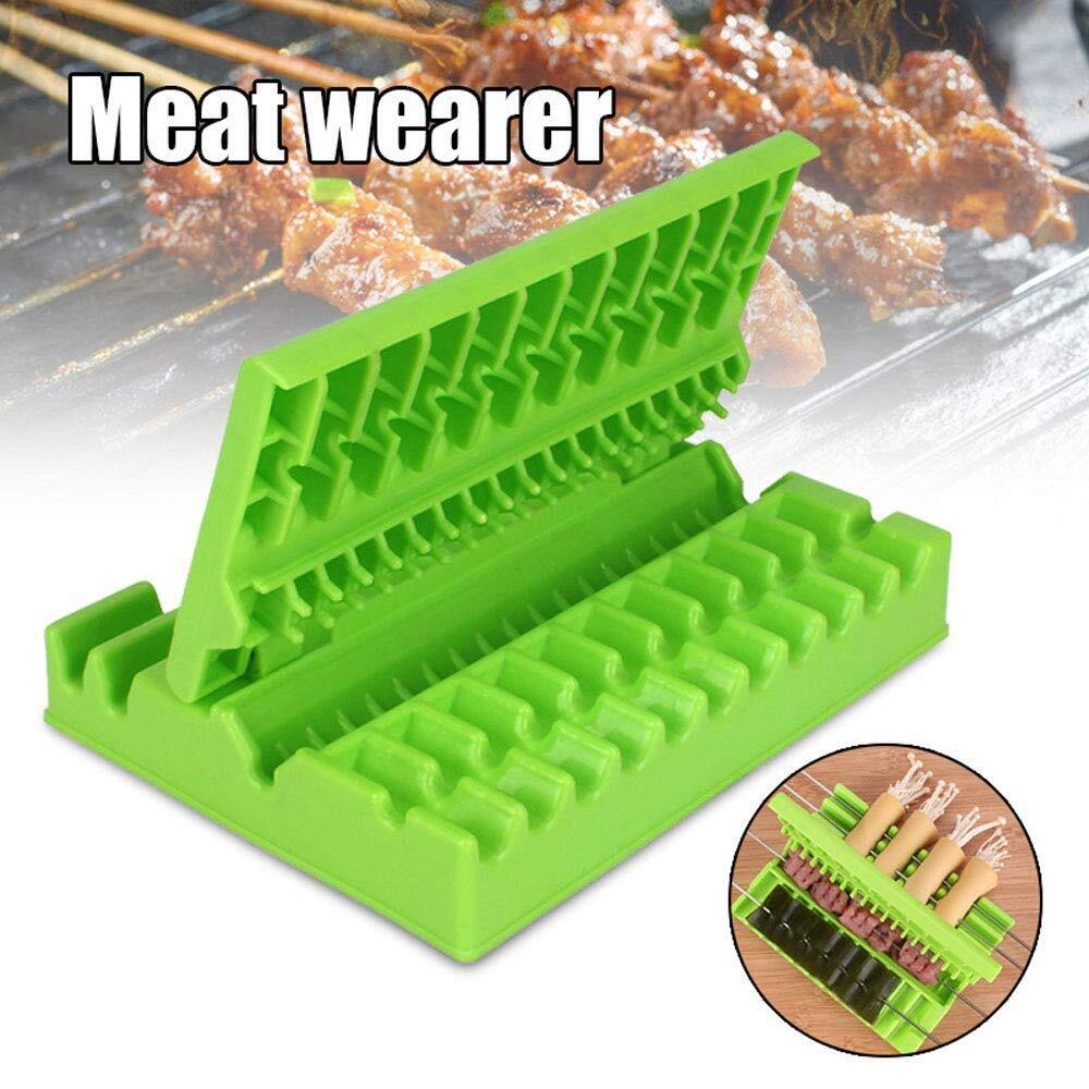 Barbecue Stringer Skewers Kebab Maker Box Outdoor BBQ Grill Kitchen Accessories