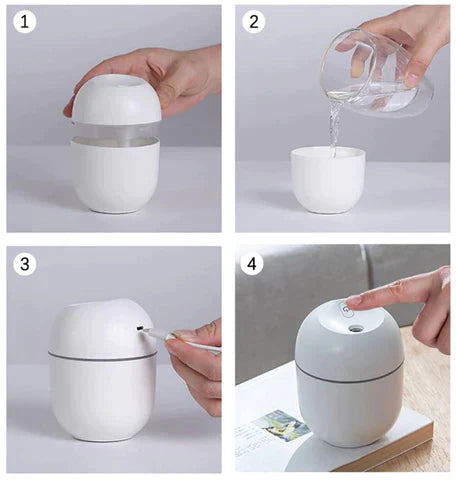 Ultrasonic Mini Air Humidifier & Oil Diffuser