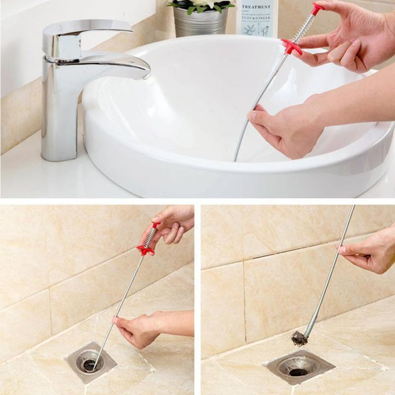 300CM Spring Pipe Dredging Tool 300CM Spring Pipe Dredging Tool Kitchen Sink Cleaning Pipe Hook Cleaner Sticks Clog Remover Sewer Dredging Spring Pipe Hair Dredging Tool Bathroom Accessories