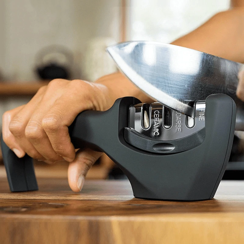 3 Stages Professional Knife Sharpener Manual Kitchen Knife Sharpening Tool For all Knives