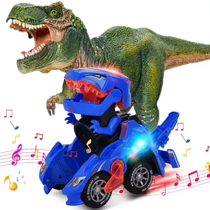 LED Transforming Dinosaur Car