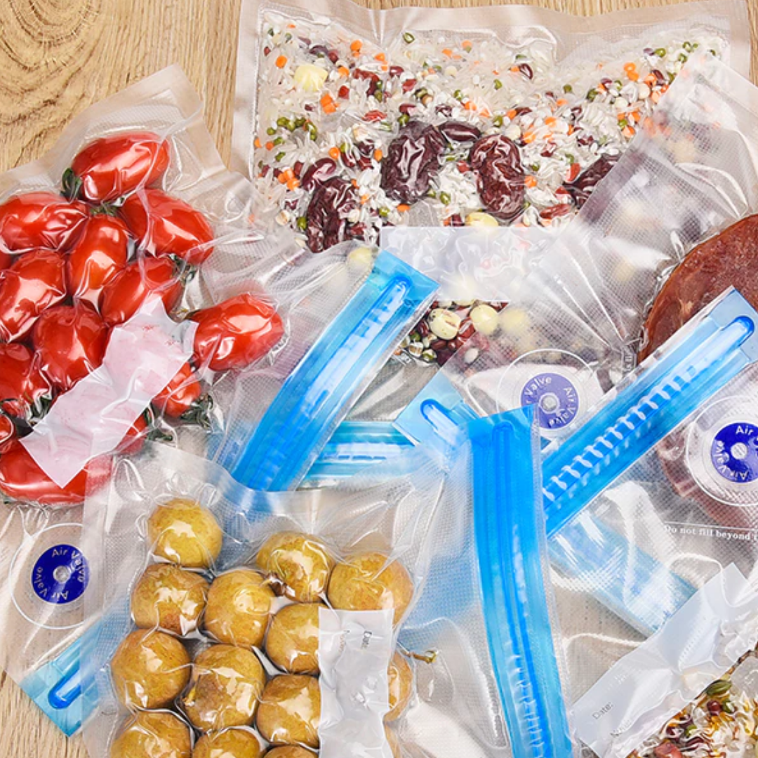 Portable Handheld Food Vacuum Sealer With 5 Vacuum Zipper Bags
