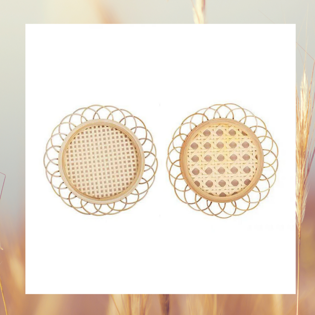 Simple Style Japanese Bamboo Woven Saucer
