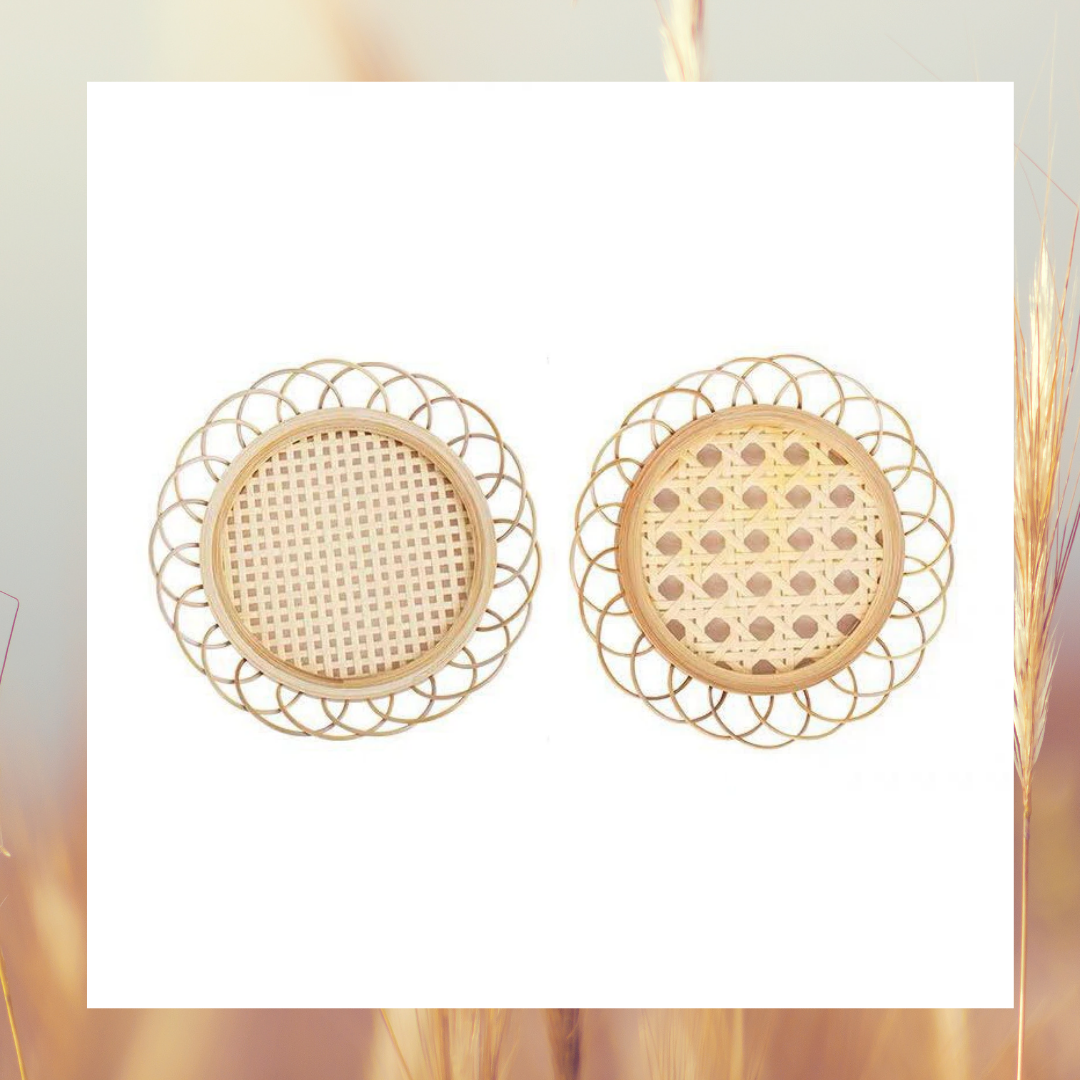 Simple Style Japanese Bamboo Woven Saucer