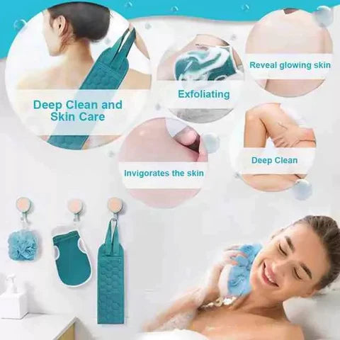 Body Bath Exfoliating Scrubber Set