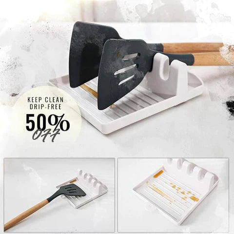 Non-slip Kitchen Utensil Rest with Drip Pad