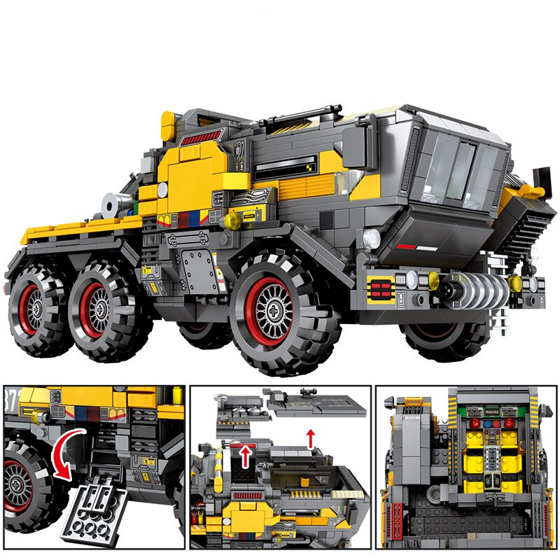 Military Cargo Truck Model Building Blocks