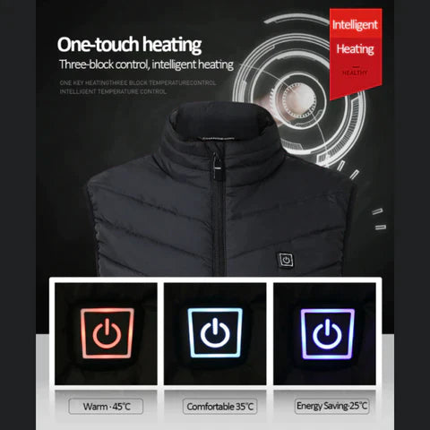 Men Autumn winter Smart heating Cotton Vest 9 area Heated V neck vest Women Outdoor Flexible Thermal Winter Warm Jacket M-7XL  smart heating vest battery isopho eventek yooson xiaomi graphene