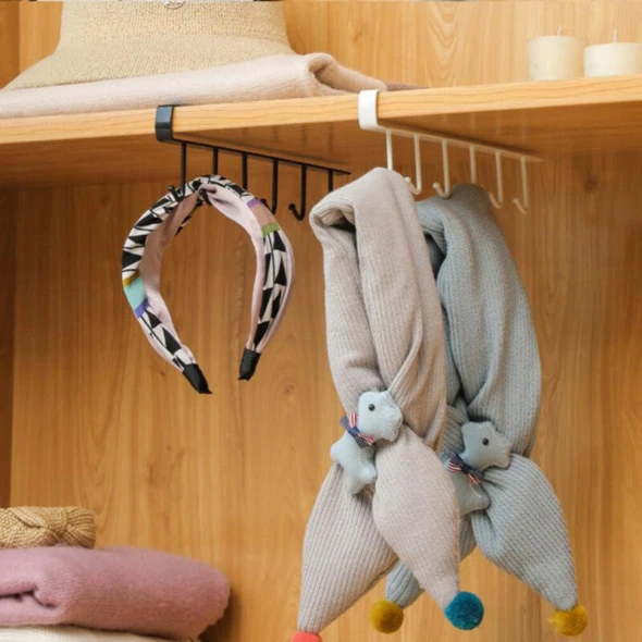 6 Hooks Hanging Kitchen Multi-Functional Organizer Kitchen Utensils Hanging Hooks