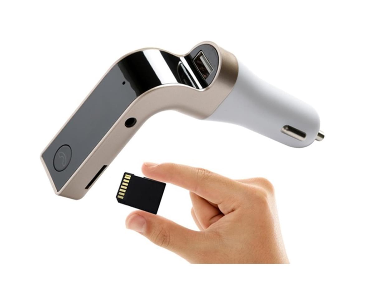 Hands-Free Bluetooth FM Transmitter Car Kit - BLACK