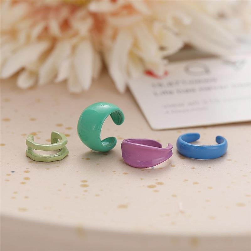 5 Pcs Colorful Resin Ear Cuff