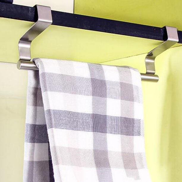 Over-the-Door Multifunctional Stainless Steel Door Back Towel Rack