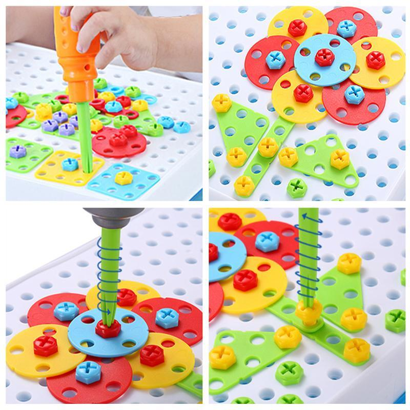 Drilling Screw 3D Creative Mosaic Puzzle Toys For Kids