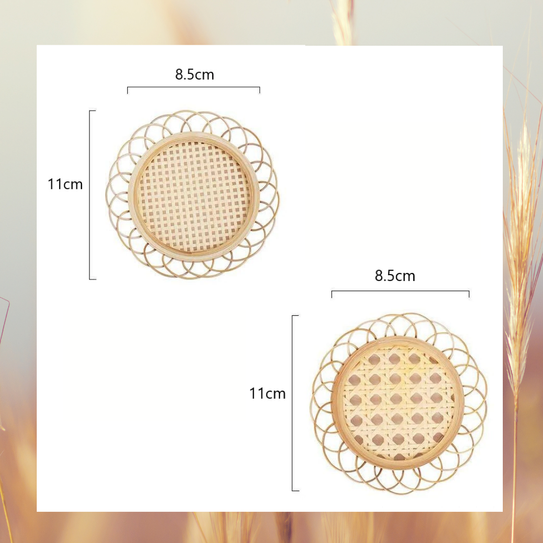 Simple Style Japanese Bamboo Woven Saucer