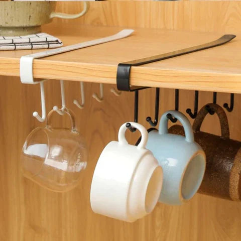 6 Hooks Hanging Kitchen Multi-Functional Organizer Kitchen Utensils Hanging Hooks