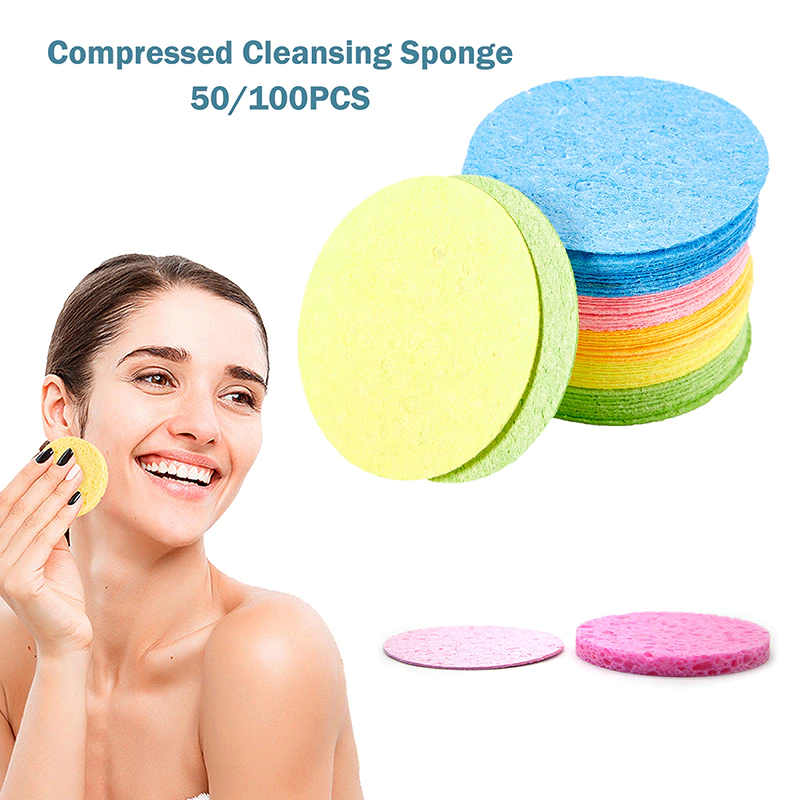 Compressed Natural Cellulose Facial Cleansing Sponge