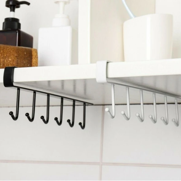 6 Hooks Hanging Kitchen Multi-Functional Organizer Kitchen Utensils Hanging Hooks