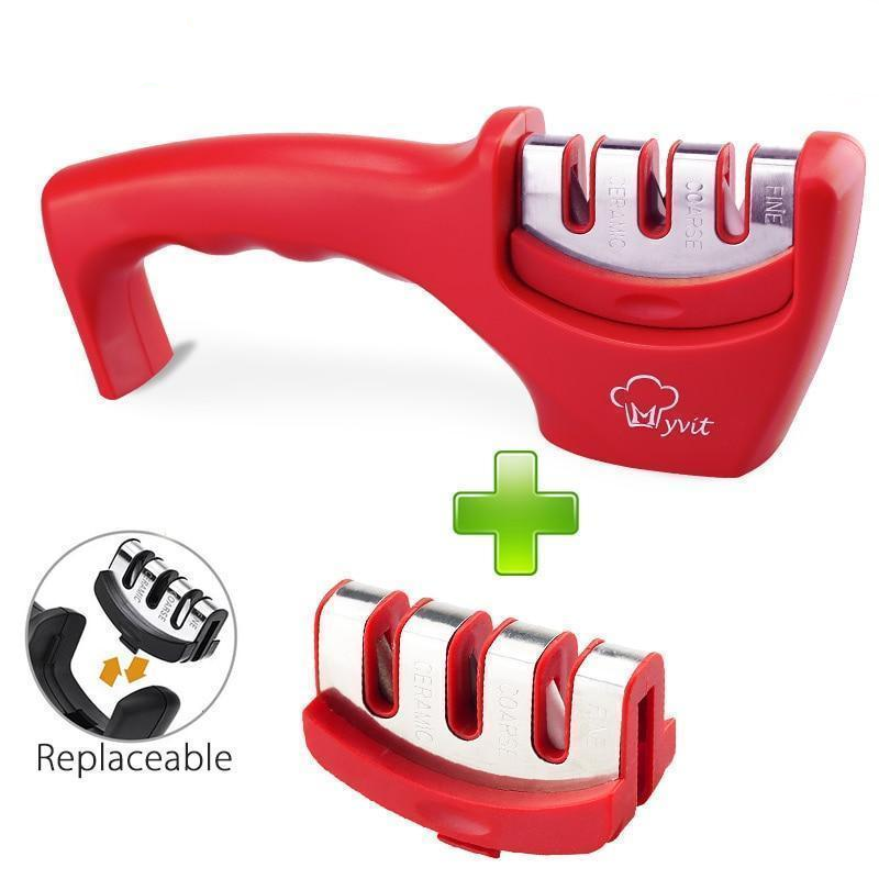 3 Stages Professional Knife Sharpener Manual Kitchen Knife Sharpening Tool For all Knives