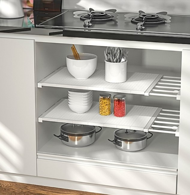 Adjustable Storage Organizing Rack Clothes Storage Box Closet Separation Organizers Drawer Divider Organizer Compartment Boxes
