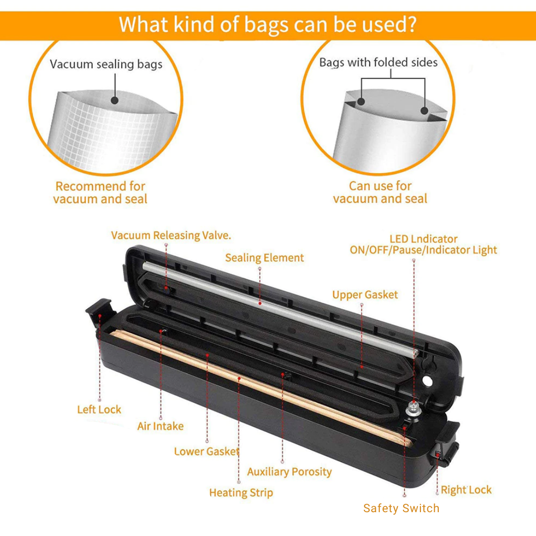 Best Electric Automatic Food Vacuum Sealer Packaging Machine for Commercial and Household Use