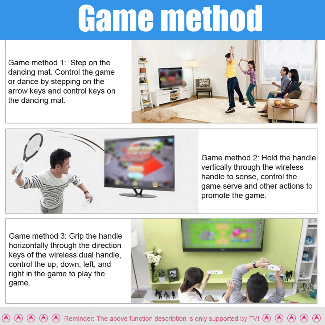 Double User Non Slip Dancing and Gaming Mat With Remote Control HDMI