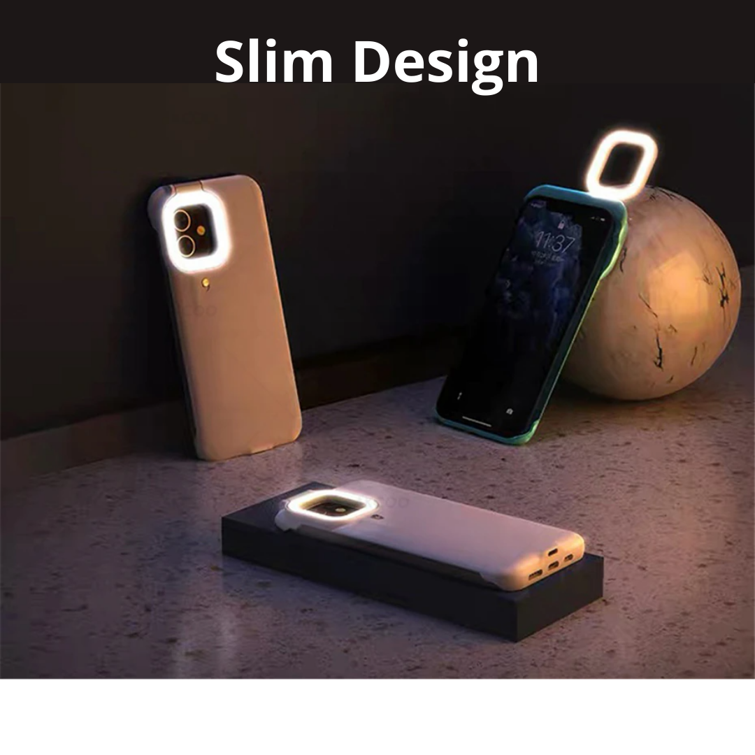 Fill Light Selfie Beauty Ring Flash iPhone Case
