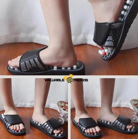 Acupressure Foot Massage Slippers Foot Reflexology Acupuncture Therapy Walk Stone Shoes Acupuncture Cobblestone Massager Sandal