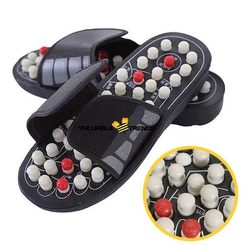Acupressure Foot Massage Slippers Foot Reflexology Acupuncture Therapy Walk Stone Shoes Acupuncture Cobblestone Massager Sandal