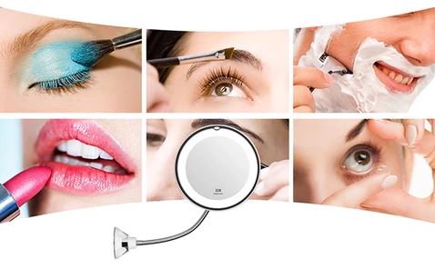 New 10x Magnifying LED Lighted Makeup Mirror