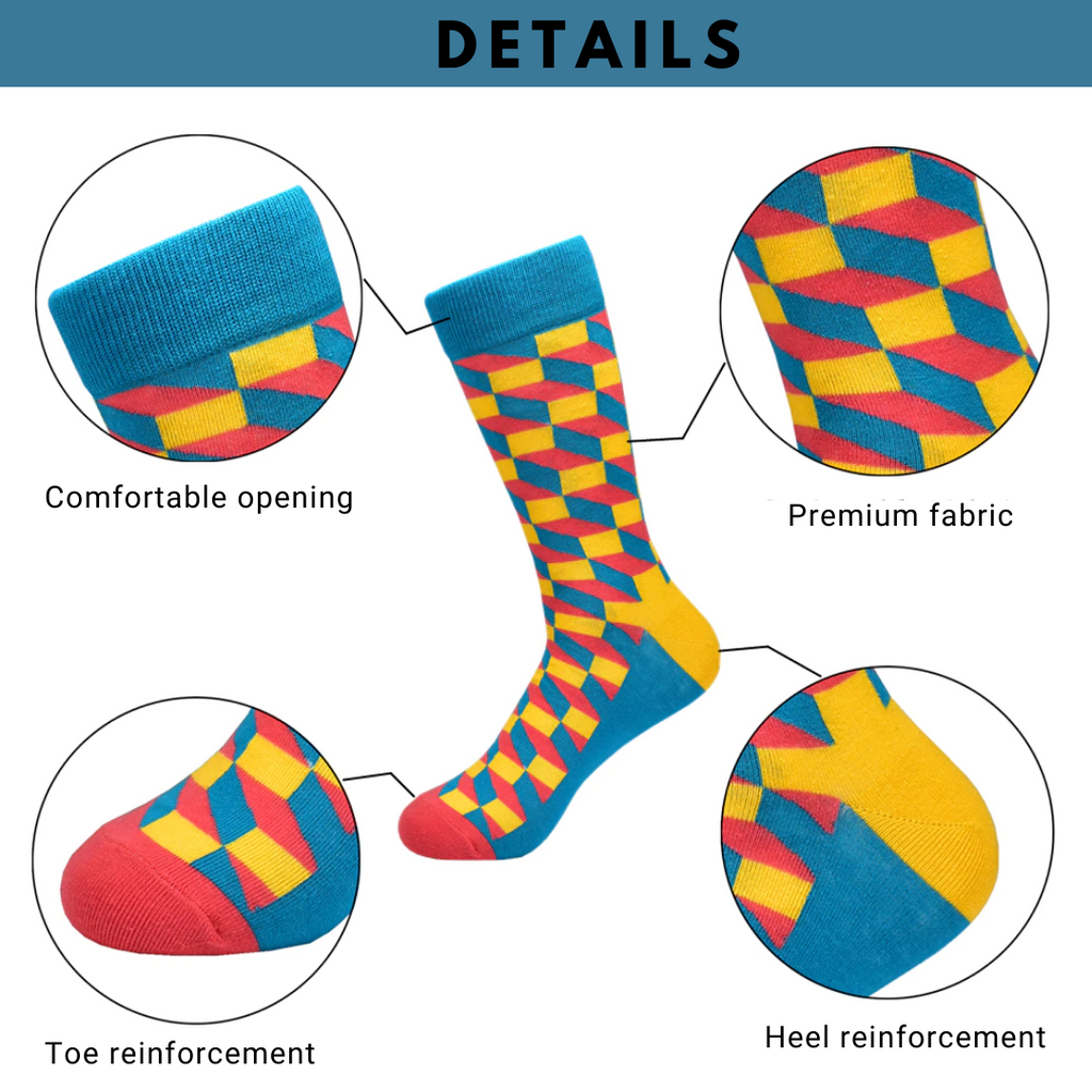Premium-Quality Men’s Funky Pattern Socks
