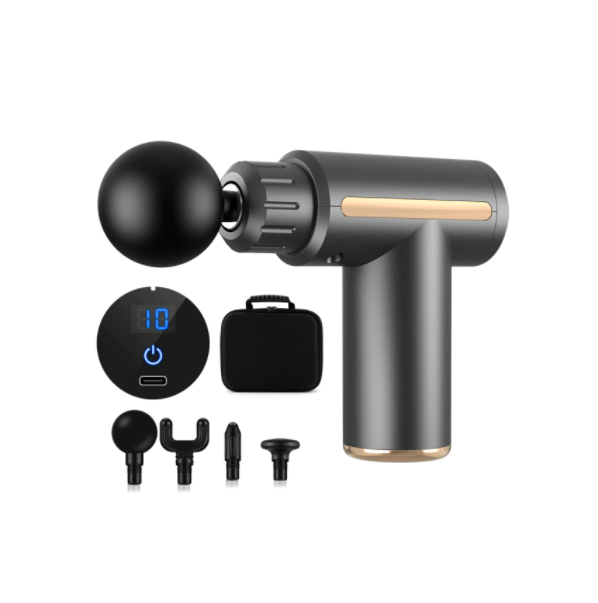 4 Heads Professional Massage Gun Deep Tissue Percussion Pain Relief Body Neck Muscle Massager